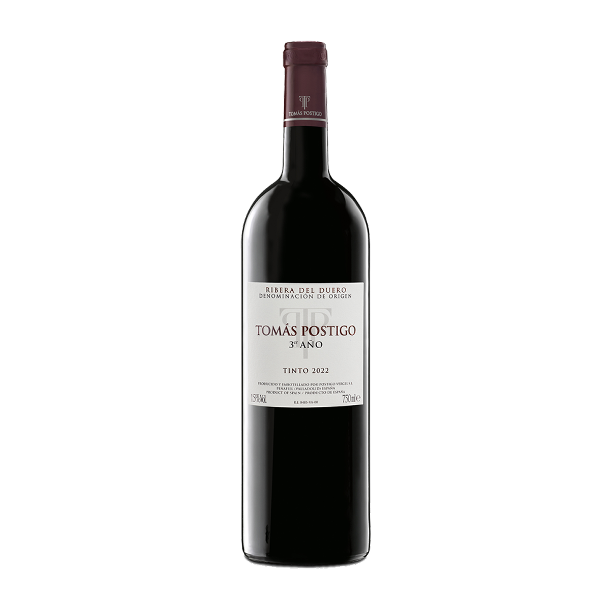 Garrafa de Tomás Postigo 3º Ano Tinto 2022 750ml — vinho tinto da Espanha