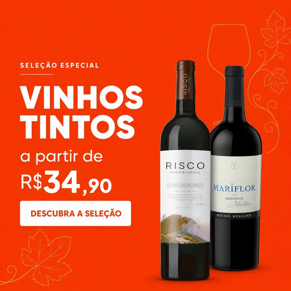 Vinhos tintos a partir de R$ 34,90 — seleção especial