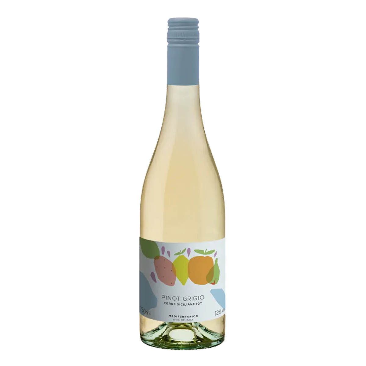 Garrafa de Mediterranico Pinot Grigio 750ml — vinho branco de Itália