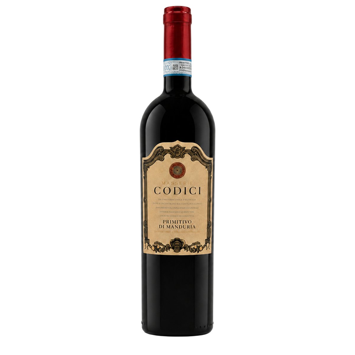 Garrafa de Codici M Primitivo di Manduria 750ml — vinho tinto da Itália