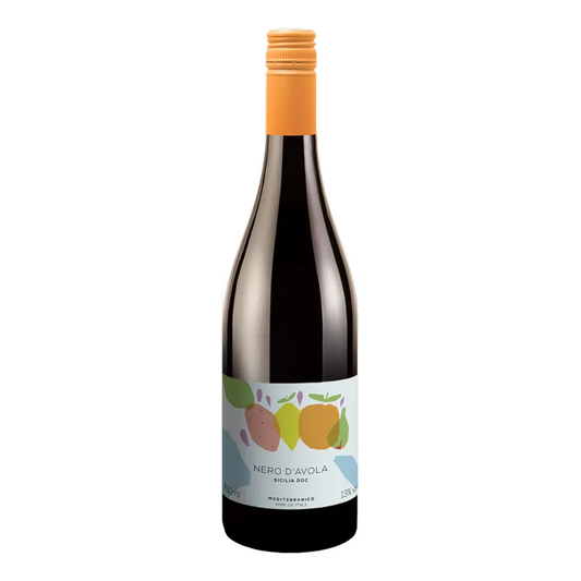 Garrafa de Mediterranico Nero d'Avola 750ml — vinho tinto de Itália