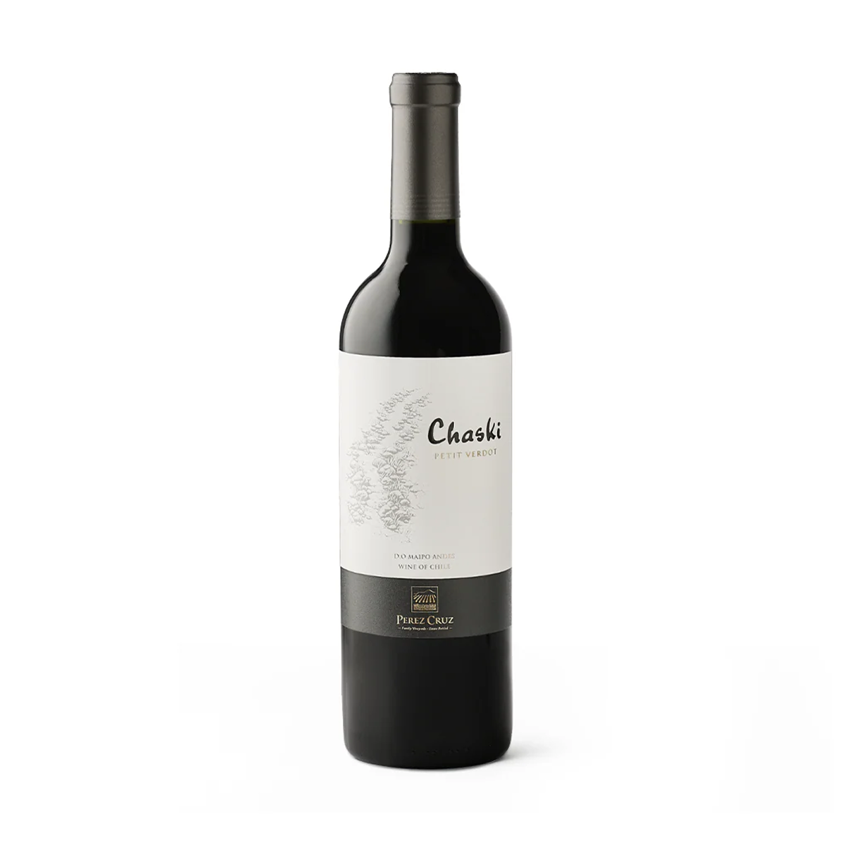 Garrafa de Pérez Cruz Chasky Petit Verdot 750ml — vinho tinto de Chile