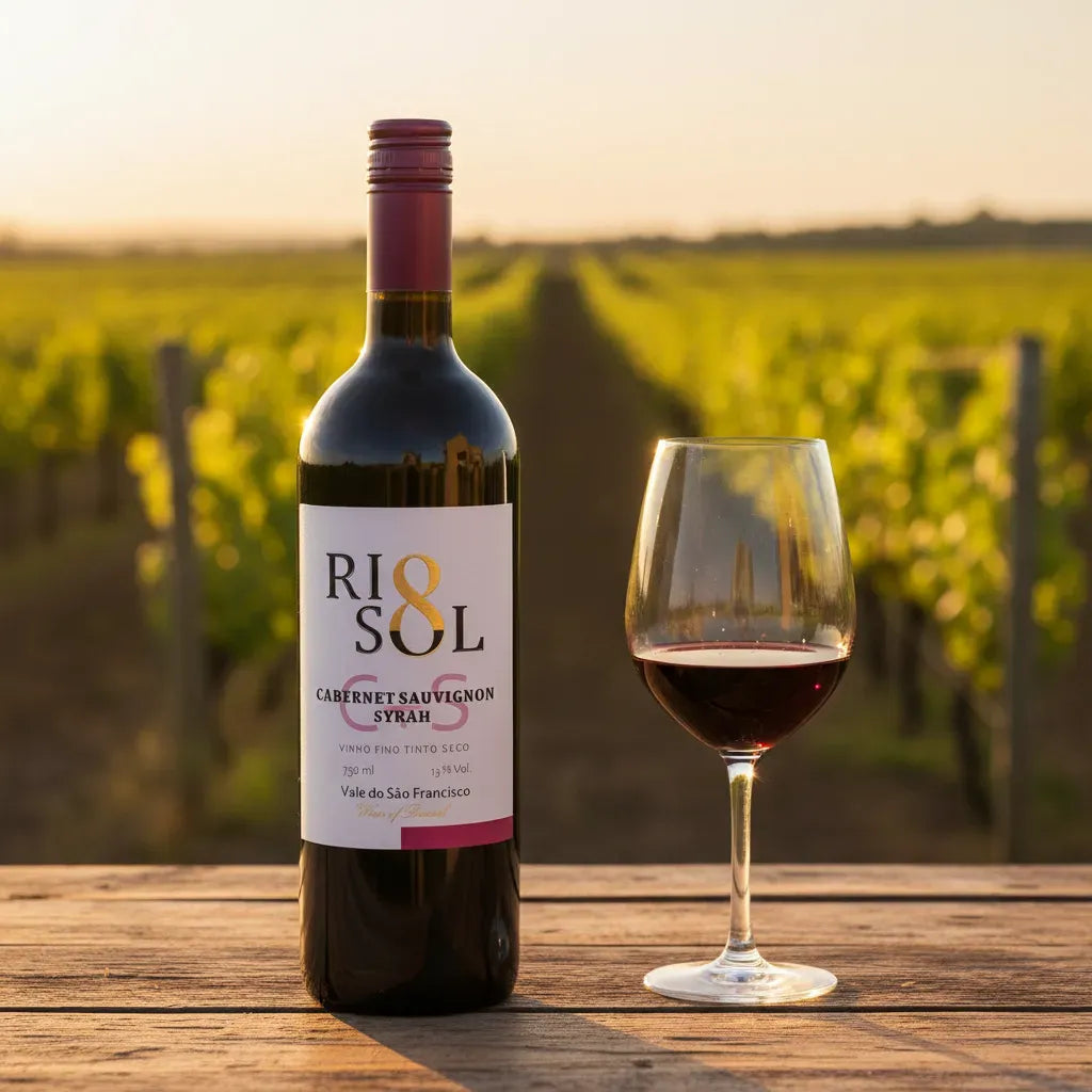 Garrafa de Rio Sol Cabernet Sauvignon Syrah 750ml — vinho tinto de Brasil