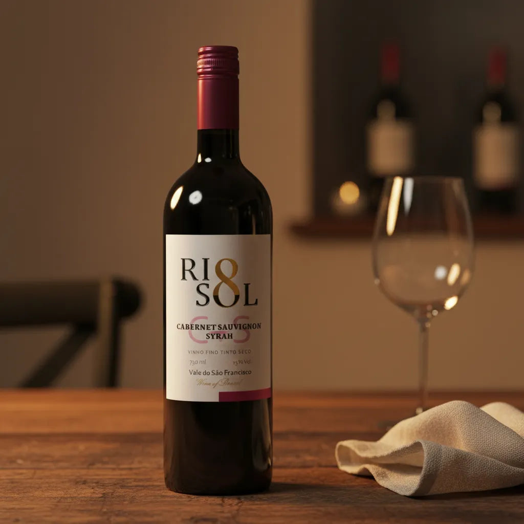 Garrafa de Rio Sol Cabernet Sauvignon Syrah 750ml — vinho tinto de Brasil
