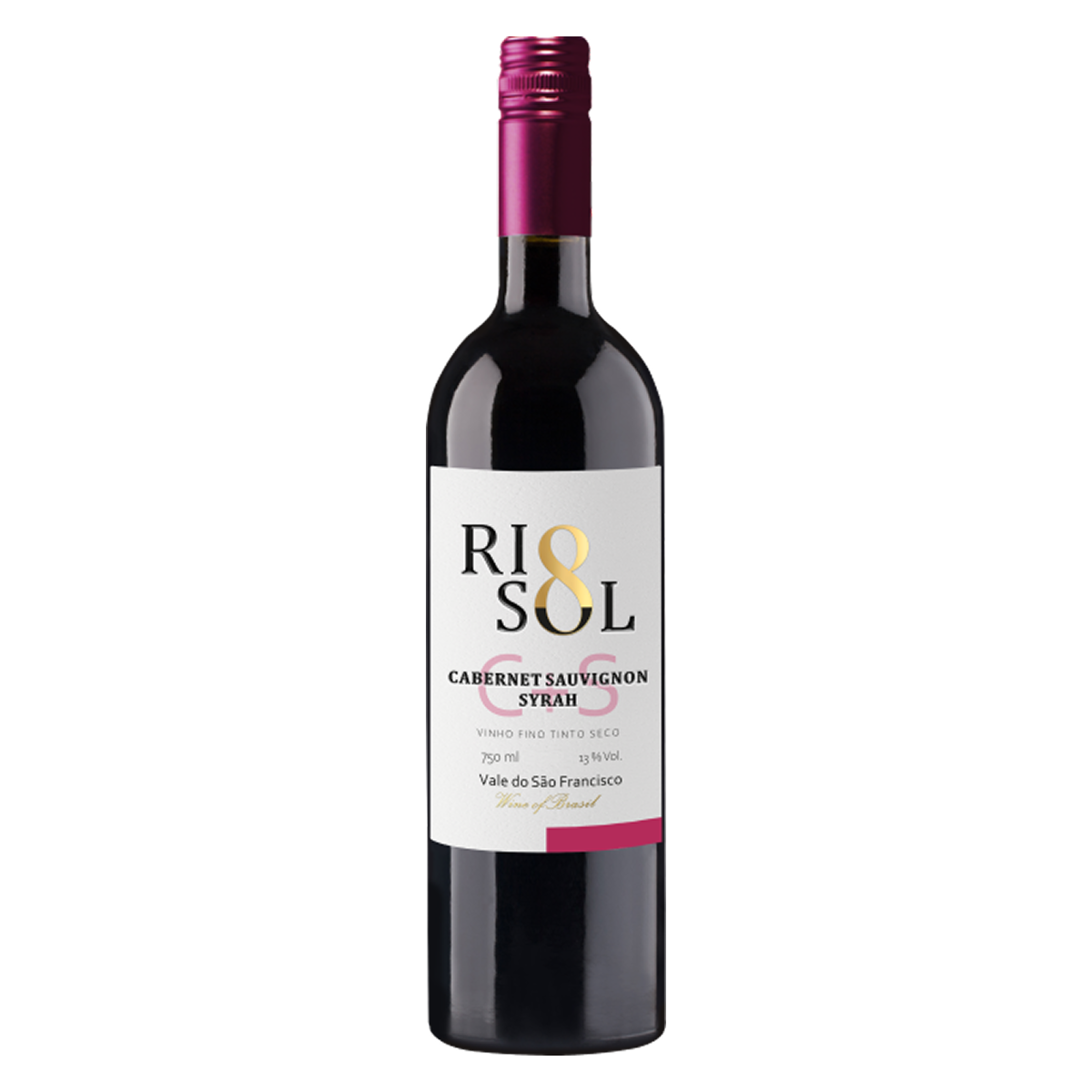 Garrafa de Rio Sol Cabernet Sauvignon Syrah 750ml — vinho tinto de Brasil
