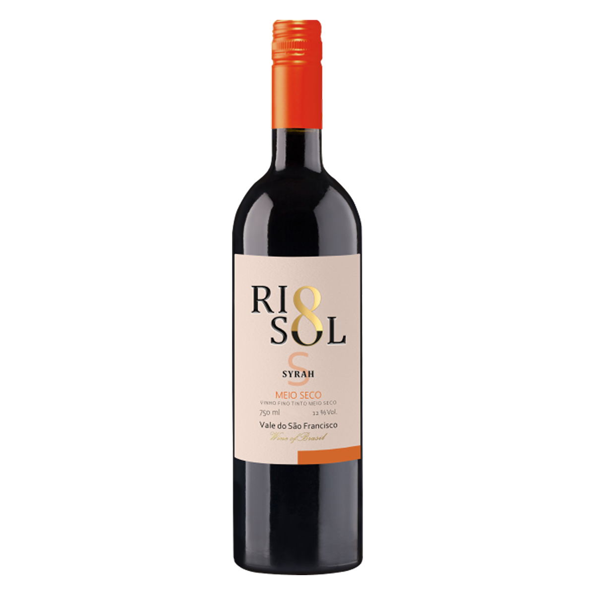 Garrafa de Rio Sol Syrah Meio Seco 750ml — vinho tinto de Brasil