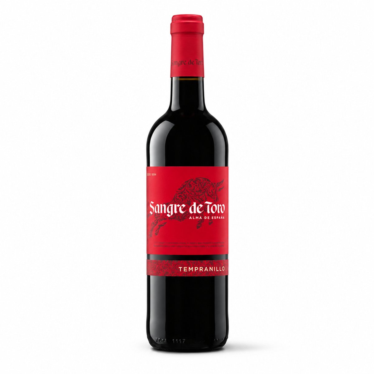 Garrafa de Sangre de Toro Tempranillo 750ml — vinho tinto da Espanha
