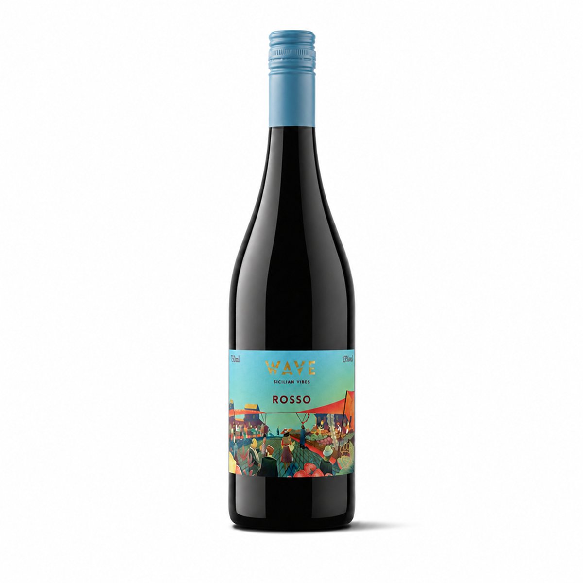 Garrafa de Settesoli Wave Tinto 750ml — vinho tinto da Itália