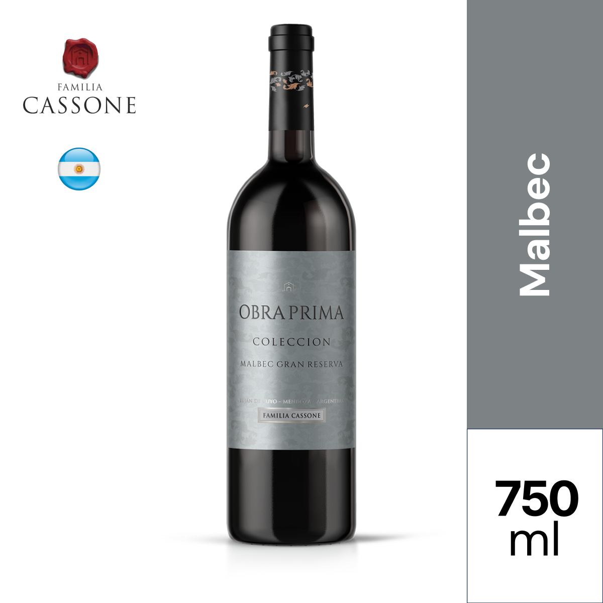 Garrafa de Cassone Obra Prima Colección Gran Reserva Malbec 750ml — vinho tinto de Argentina