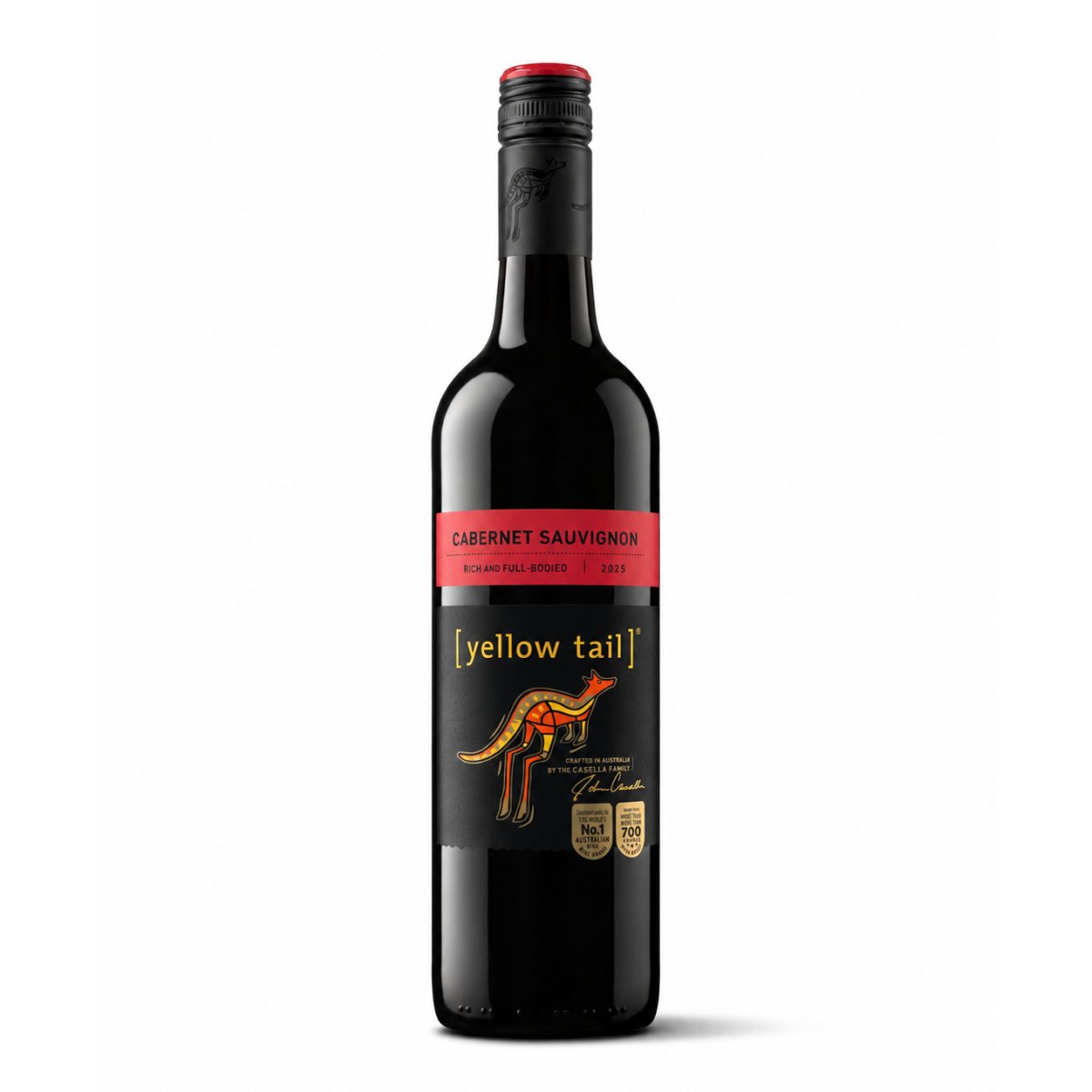 Garrafa de Yellow Tail Cabernet Sauvignon 750ml — vinho tinto da Austrália